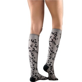 Mabs Cotton Knee Grey Leopard XXL