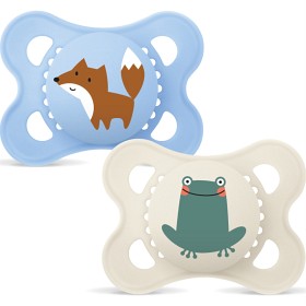 MAM Original 0-6 m Natural Rubber Blue 2-pack