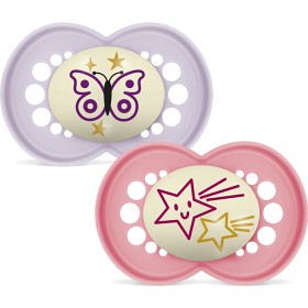 MAM Original Night 6-16 m Silk Pink 2-pack