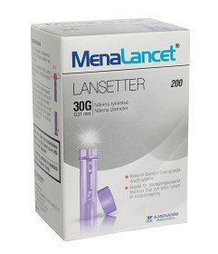 MenaLancets Lansetter 0,30 mm (30G) 200 stk