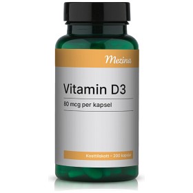 Mezina D3 vitamin 80 µg 200 kapsler