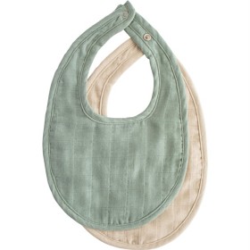 Mushie Muslin Laga 2-pack (Roman Green / Fog)