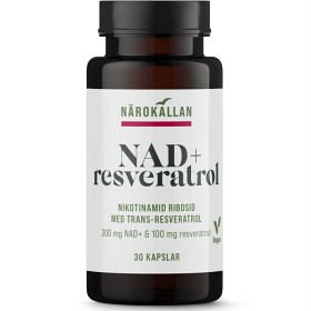 Nærokilden NAD+ Resveratrol 30 kapsler
