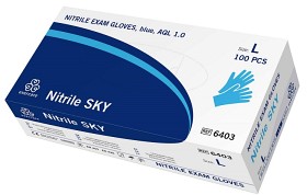 Evercare Nitrilhansker SKY Blå Large 100 stk-image