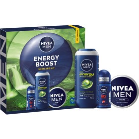 NIVEA MEN Gaveeske Energy Boost Giftpack 450 ml