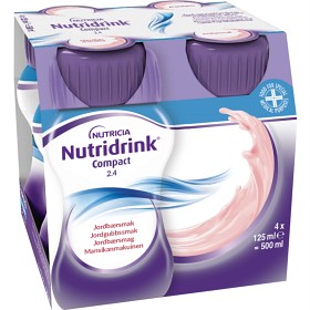 Nutridrink Compact Jordbærsmak 4 x 125 ml
