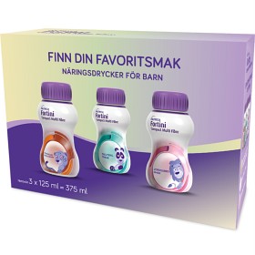 Nutridrink Compact Multi Fibre startpakke 3 x 125 ml