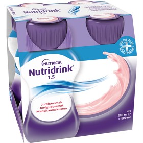 Nutridrink Jordbær, 4 x 200 ml