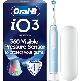 Oral-B iO3 eltannbørste Blå, 1 tannbørstehode, reiseetui