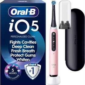 Oral-B iO5 Eltannbørste Rosa, 1 tannbørstehode, reiseetui-image