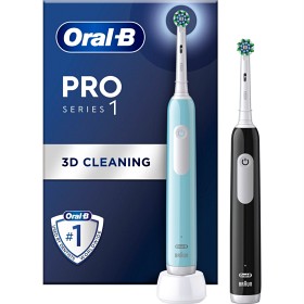 Oral-B Pro Series 1 Duopack, blå & svart elektrisk tannbørste-image
