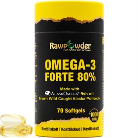 Rawpowder Alaska Omega-3 Forte 80% 1000 mg 70 softgels