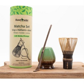 Rawpowder Matcha Sett med visp, holder og skje