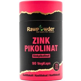 Rawpowder Zink Pikolinat 25mg 90 kapsler