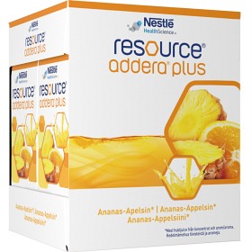 Resource Addera Plus Ananas-Appelsin, drikklart kosttilskudd 4 x 200 ml
