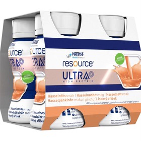 Resource Ultra, ikke komplett kosttilskudd, hasselnøtt 4 x 125 ml