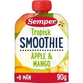Semper Tropisk Smoothie Eple og Mango 6M 90 g