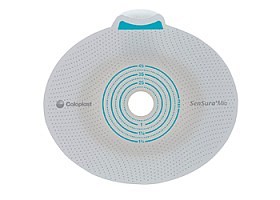 SenSura Mio Flex 2-dels basisplate, med klebekoppling, krage 50 mm, hull 30-48 mm 10 st