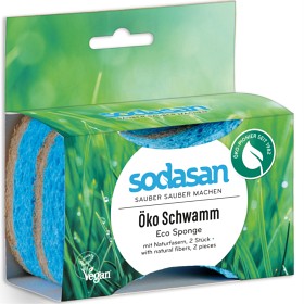 Sodasan Oppvask- og rengjøringssponge med naturlige fibrer 2-pack