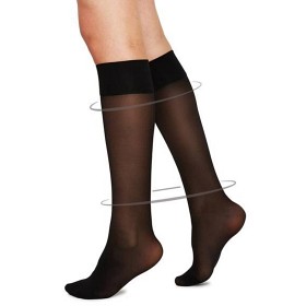 Swedish Stockings Bea Support Knæstrømpe Svart Onesize-image