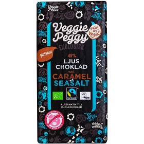 Veggie Peggy Lys Sjokolade Karamell & Havsalt 85 g