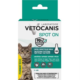Vetocanis Anti-parasitt Spot on Katt 4 x 1,2 ml-image