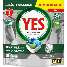 YES Platinum All In One oppvaskmaskintabletter 94 st