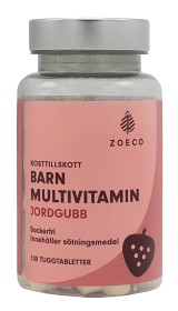 Zoeco Barn Multivitamin Jordbær 100 tyggetabletter