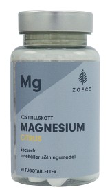 Zoeco Magnesium Citrus 125 mg 60 tyggetabletter