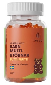 Zoeco Multibjørner Tutti-Frutti 60 tyggetabletter