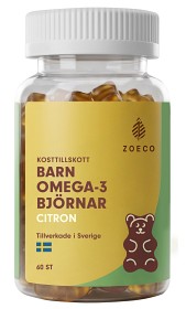Zoeco Omega-3-bjørner Sitron 60 tyggetabletter