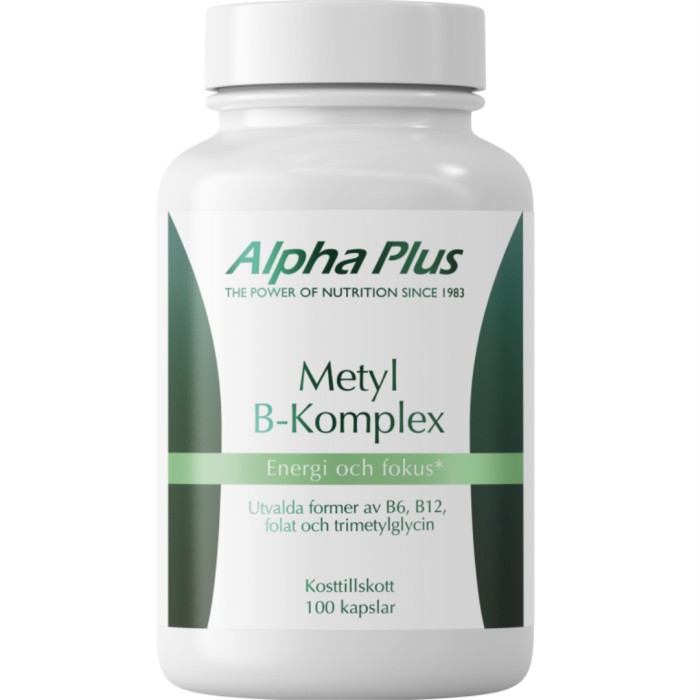 Alpha Plus Metyl B-kompleks 100 kapsler