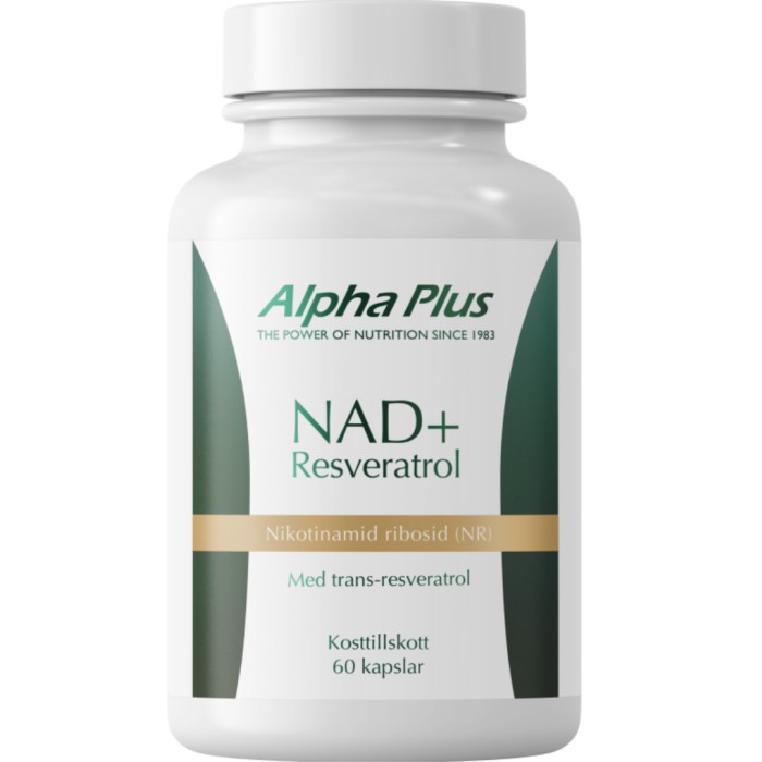 Alpha Plus NAD+ Resveratrol 60 kapsler