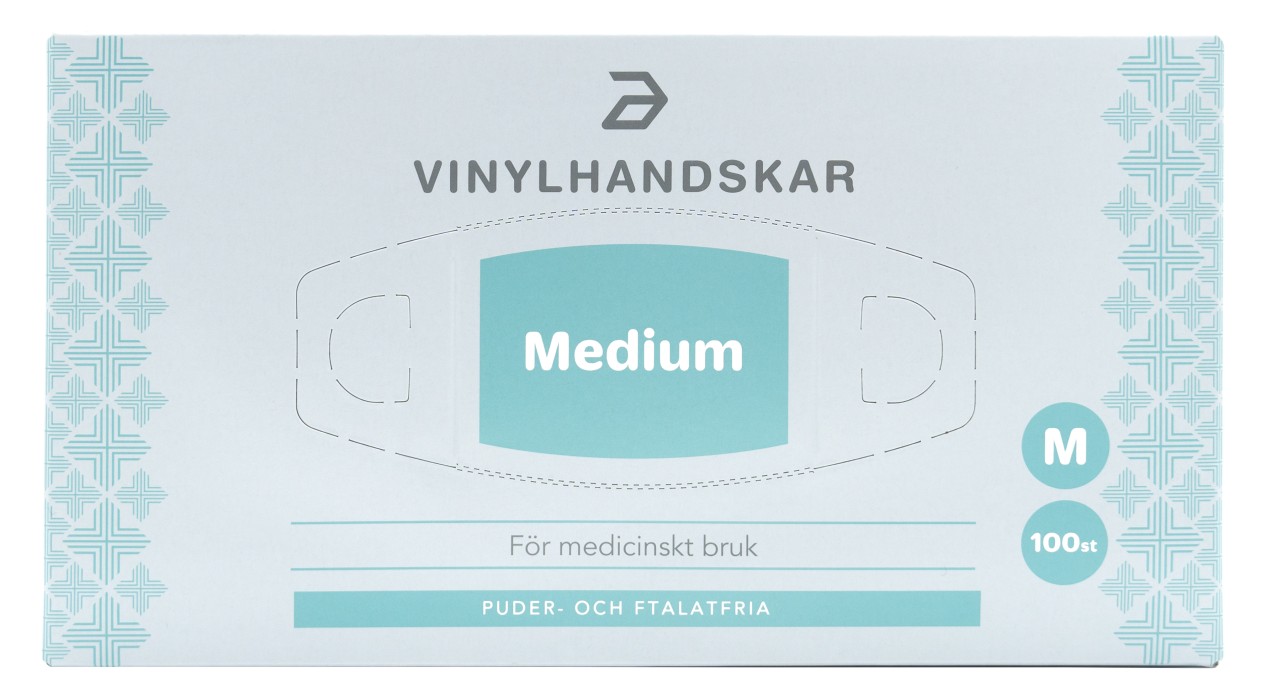 Apotea Vinylhansker Transparent Str M 100 st