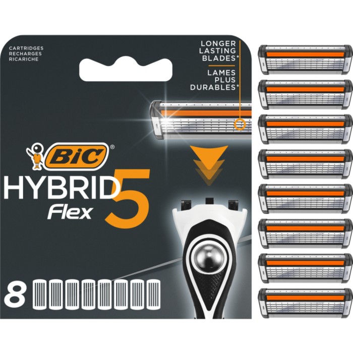 BIC Hybrid Flex 5 barberbladsrefill 8 st