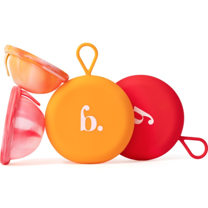 Bodyotics Gjenbrukbare mensdisker S & L, Orange/Rød