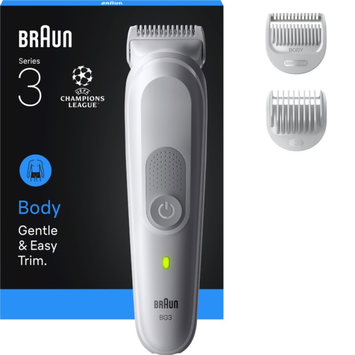 Braun Body Groomer Series 3 Kroppstrimmer +3 Stylingsverktøy BG3530 Grå