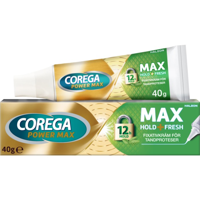 Corega Max Hold+Fresh, festemiddel for tannprotese 40 g