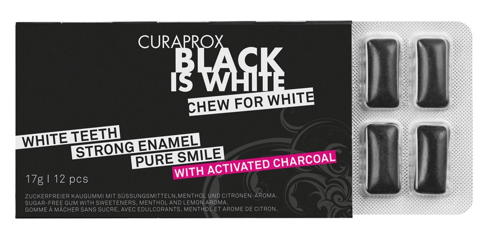 Curaprox Black is White Tyggjegummi 12 st