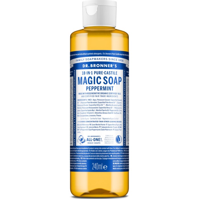 Dr Bronner Peppermint Liquid Soap 240 ml