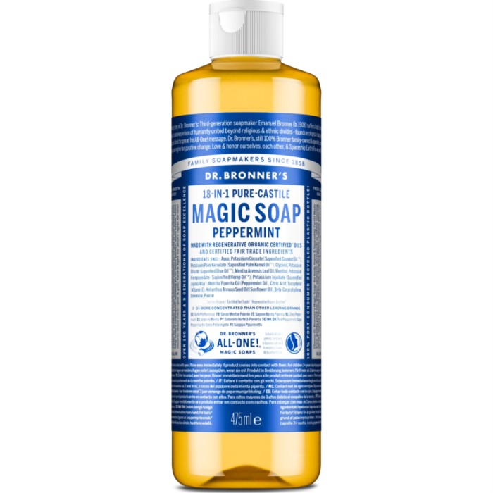 Dr Bronner Peppermint Liquid Soap 475 ml