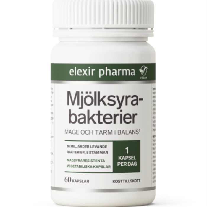Elexir Pharma Melkesyrebakterier 60 kapsler