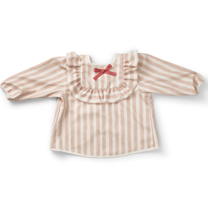 Elodie Longsleeved Baby Bib Candy Stripes