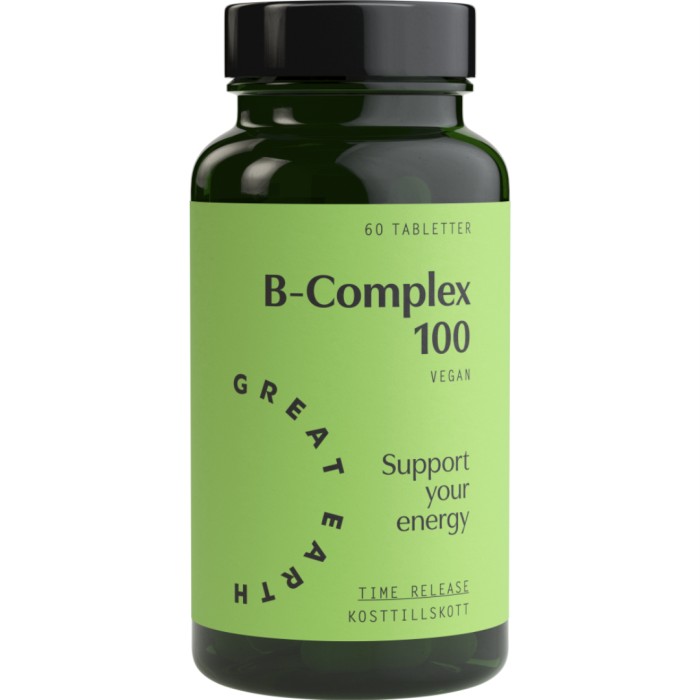 Great Earth B-Complex 100, 60 tabletter
