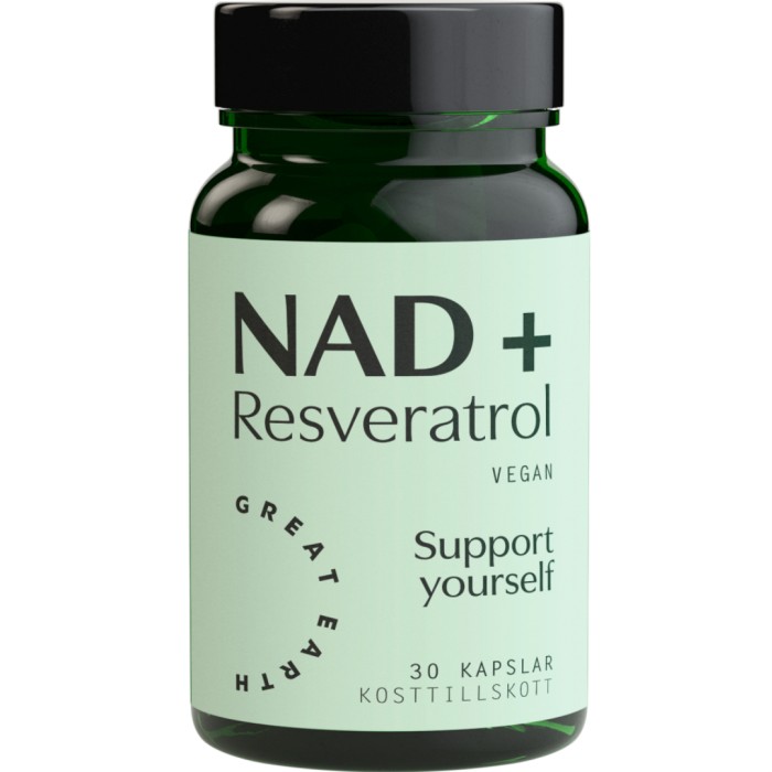 Great Earth NAD+ Resveratrol 30 kapsler