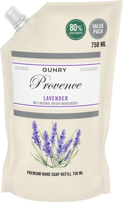 Gunry Flytende såpe Premium Refill Lavender 750 ml