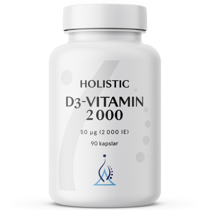 Holistic D3-vitamin 2000 IE 90 vegetabilske kapsler