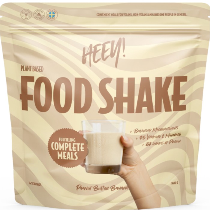 Heey! Vegansk Food Shake Peanøttsmør Banan 1,4 kg