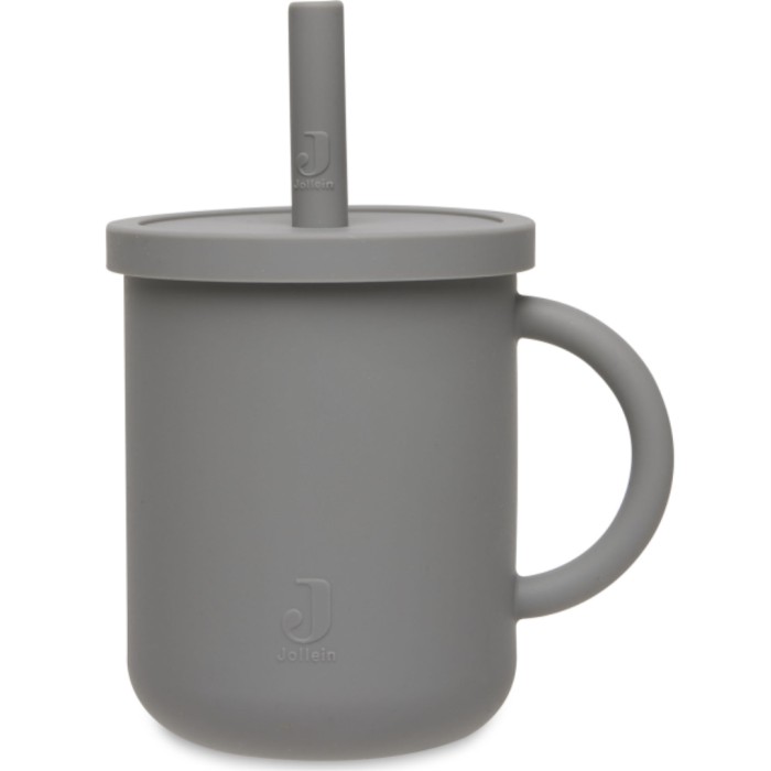 Jollein Silikondrikkekrus Storm Grey