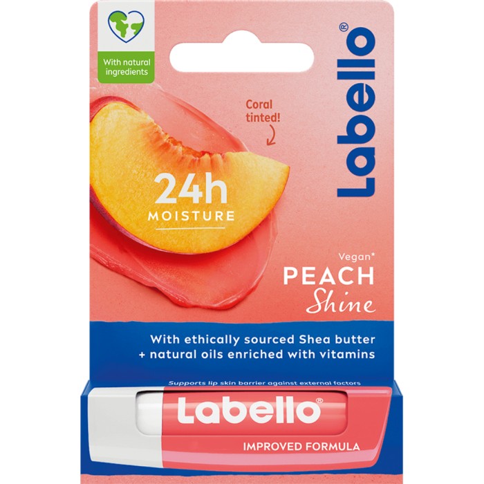 Labello Leppebalsam Peach Shine Lip Balm 4,8 g